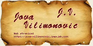Jova Vilimonović vizit kartica